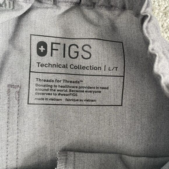 Figs Pisco Basic Scrub Pants Men's Drawstring FM4500T Gray Size Large Tall LT - Picture 7 of 11